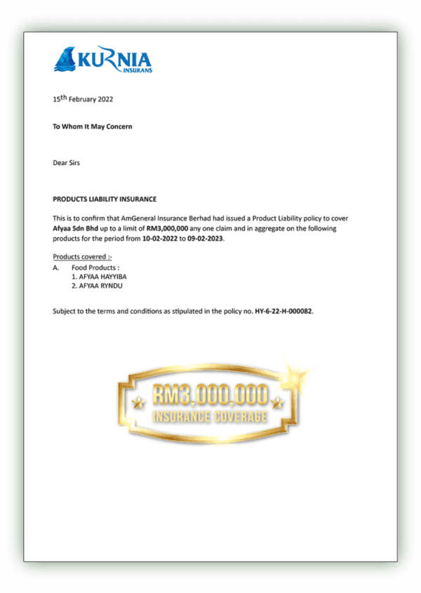 [PERCUMA] Perlindungan Insurans Pengguna AFYAA RM3Juta